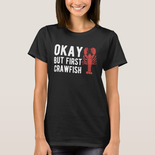 Camiseta Vale, pero primero crustáceos langostinos (Anverso)