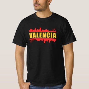 Camiseta Valencia España City Skyline Cityscape Gracioso R