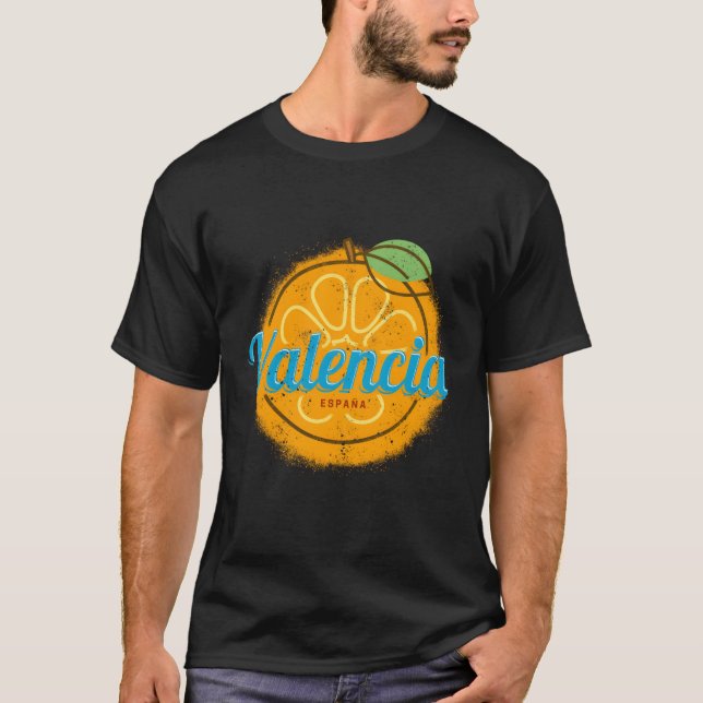 Camiseta Valencia Naranja España De Vacaciones (Anverso)