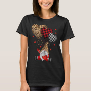 Camiseta Valenti, Corazón de Búfalo Rojo Negro Y Leopard
