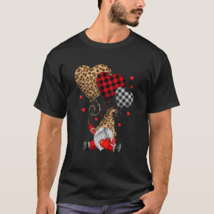 Camiseta Valenti, Corazón de Búfalo Rojo Negro Y Leopard
