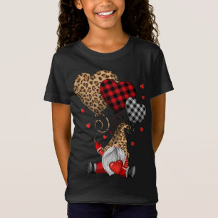 Camiseta Valenti, Corazón de Búfalo Rojo Negro Y Leopard