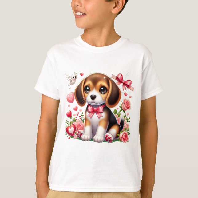 Camiseta Valentín cachorro 009 (Anverso)