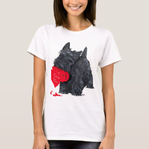 Camiseta Valentín juguetón del Terrier Escocés