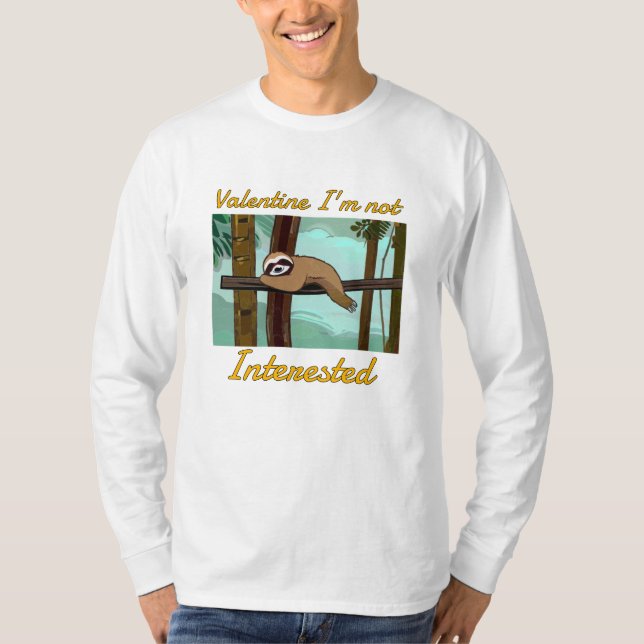 Camiseta valentín no estoy interesado (Anverso)