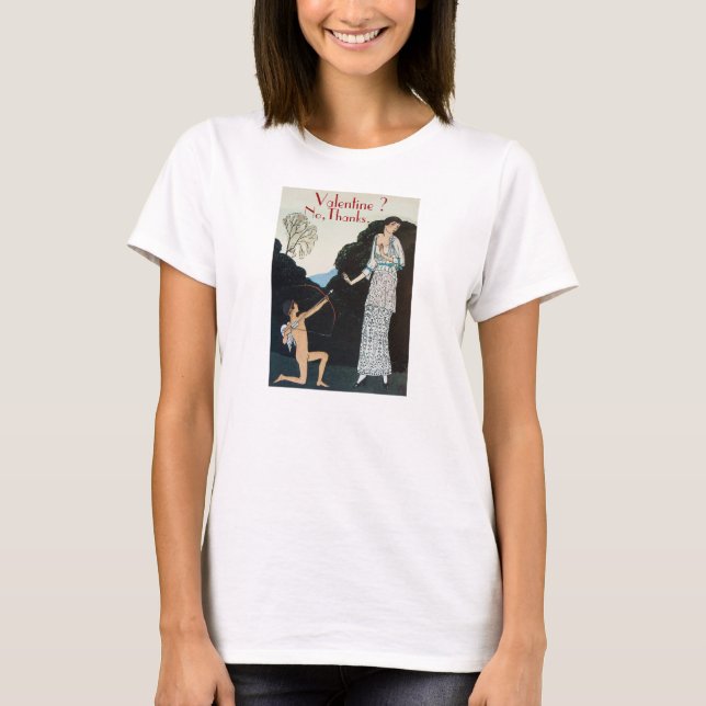 CAMISETA VALENTIN? NO, GRACIAS /RETRO ANTI VALENTINE'S DAY (Anverso)