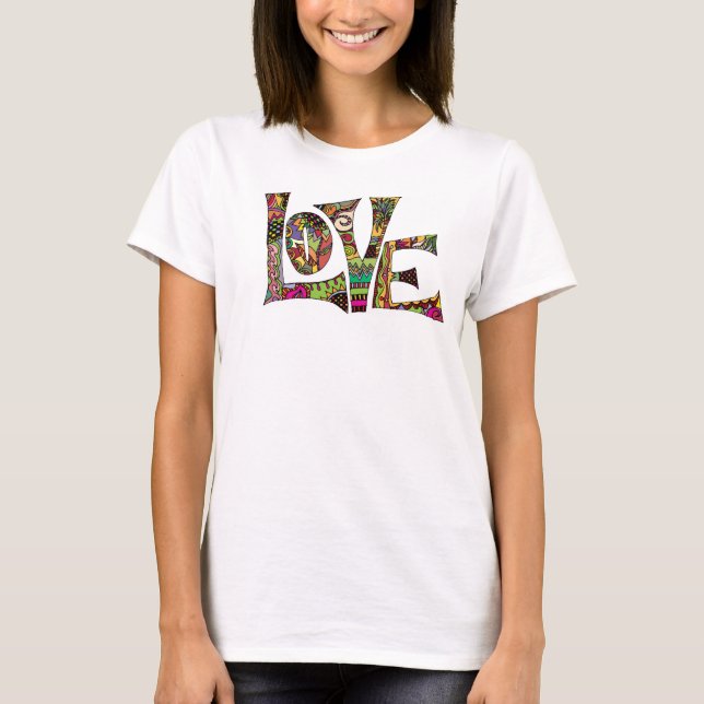 Camiseta valentina, amor, ilustracion colorido (Anverso)