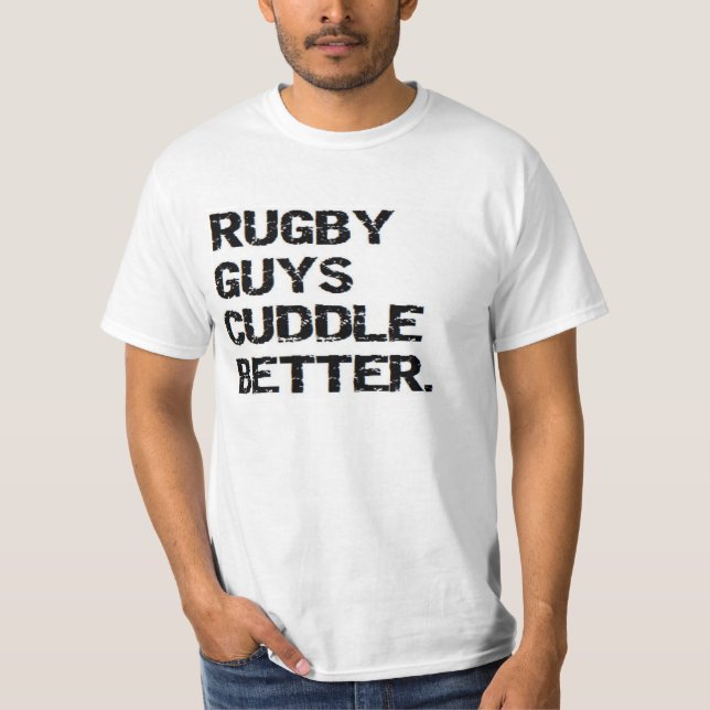 Camiseta valentina: chicos de rugby se abrazan mejor (Anverso)