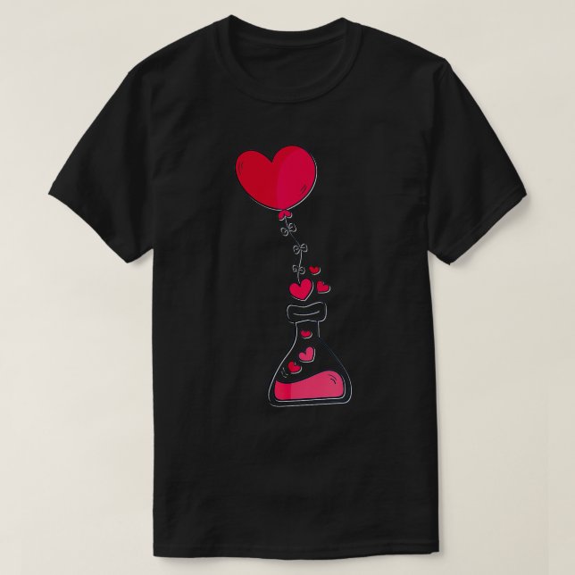 Camiseta valentina day love corazón rojo mejor química de r (Diseño del anverso)