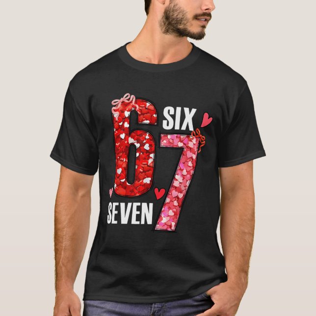 Camiseta Valentine 67 Six Seven Rose Hearts Bow Valentine’s (Anverso)