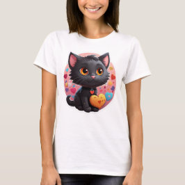 Camiseta Valentine Black Kitten