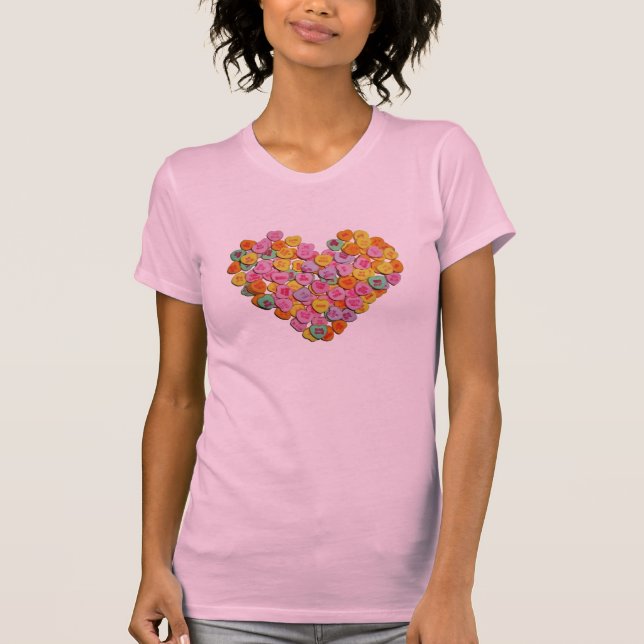 Camiseta Valentine Candy Hearts Heart (Anverso)