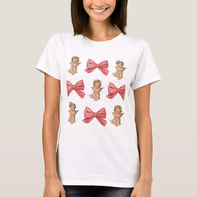 Camiseta Valentine Cupid Coquette Pink (Anverso)
