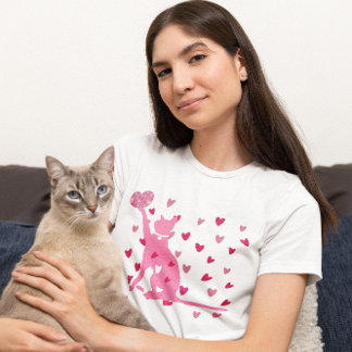Camiseta Valentine Cute Cat