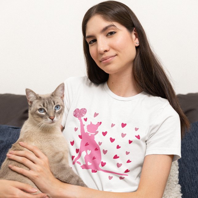 Camiseta Valentine Cute Cat (Subido por el creador)