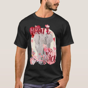 Camiseta Valentine Elephant Simply Watercolor Southern Colo