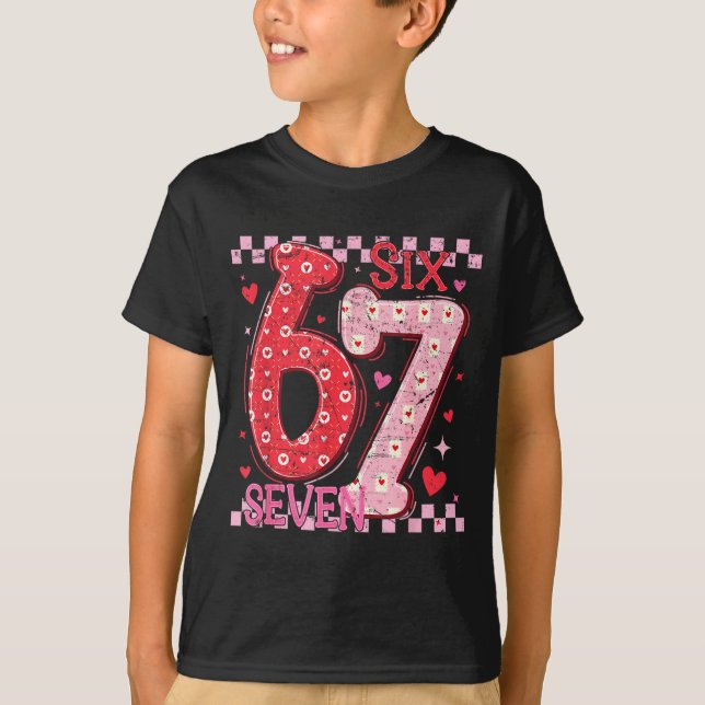 Camiseta Valentine Funny Six Seven 6 7 Meme Slang Men Women (Anverso)