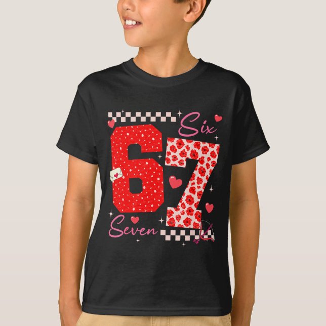 Camiseta Valentine Funny Six Seven 6 7 Meme Slang Men Women (Anverso)