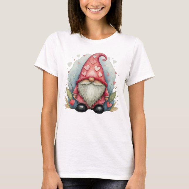 Camiseta Valentine Gnome Enamorado, Día de San Valentín Gno (Anverso)