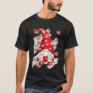 Camiseta Valentine Gnome Love Heart Happy Valentines Day Wo