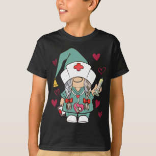 Camiseta Valentine Gnomes Enfermeras Corazones Estetoscopio