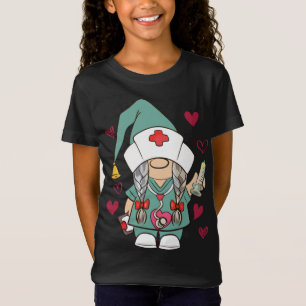 Camiseta Valentine Gnomes Enfermeras Corazones Estetoscopio