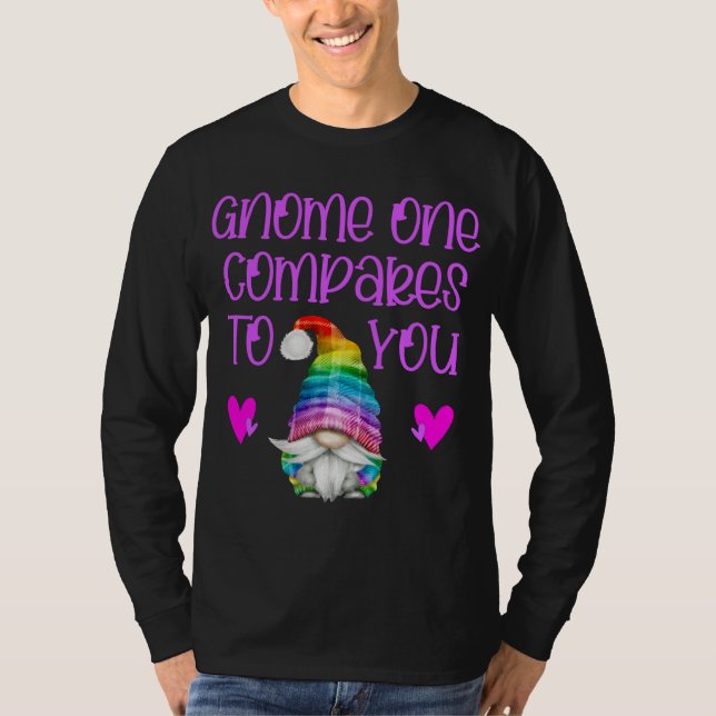 Camiseta Valentine Gnomes gnome uno se compara con usted (Anverso)