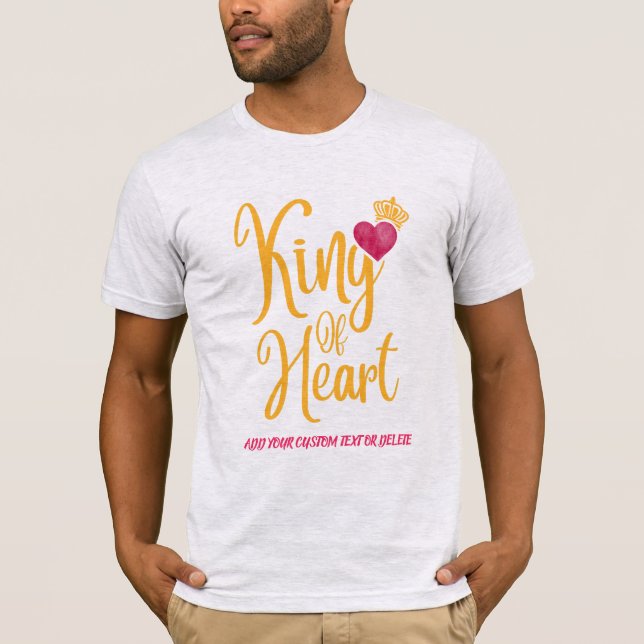 Camiseta Valentine King Of Heart Lover Pareja (Anverso)