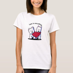 Camiseta Valentine KiniArt Westie Duo T-Shirt
