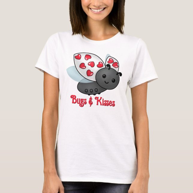 Camiseta Valentine Ladybug Bugs & Kisses (Anverso)