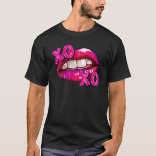 Camiseta Valentine Lips El día de San Valentín XOXO Mujeres