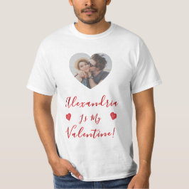 Camiseta Valentine  Love Custom Photo & Name