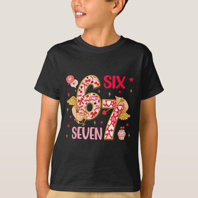 Camiseta Valentine Nge 67 Funny Saying Six Seven Valentine' (Anverso)