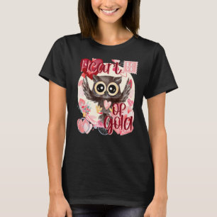 Camiseta Valentine Owl Simply Watercolor Southern Colours C