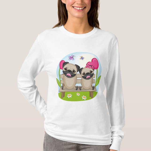 Camiseta Valentine Pugs (Anverso)