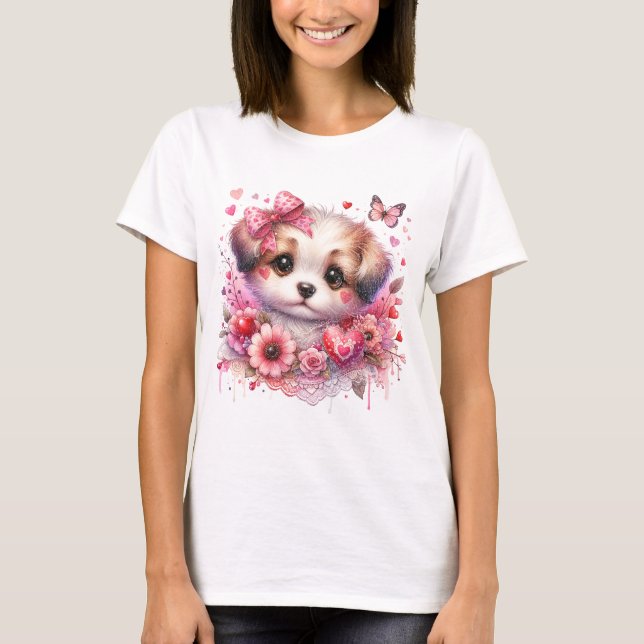 Camiseta Valentine Puppy Love (Anverso)