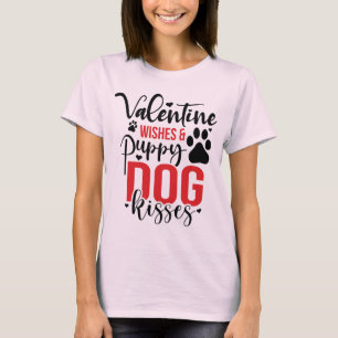 Camiseta Valentine quiere que el perro pimienta bese a la c