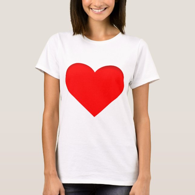 Camiseta Valentine Red Love Heart (Anverso)