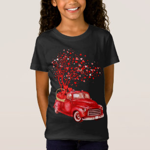 Camiseta Valentine Red Truck Lady Bug Riding Valentine