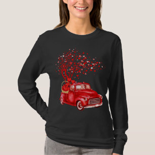 Camiseta Valentine Red Truck Lady Bug Riding Valentine