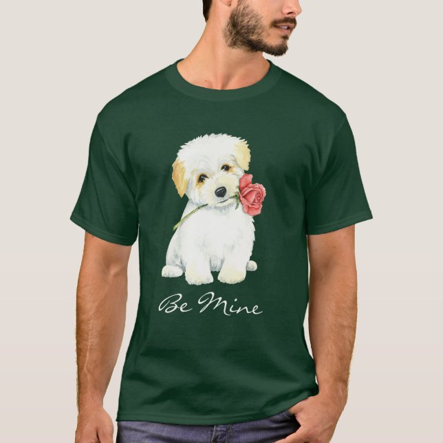 Camiseta Valentine Rosa Coton de Tulear (Anverso)