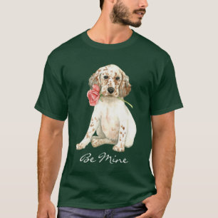 Camiseta Valentine Rosa English Setter