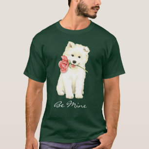 Camiseta Valentine Rosa Samoyed