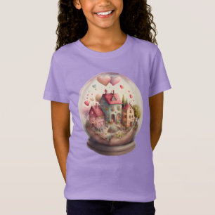 Camiseta Valentine Rosa Village Snowglobe