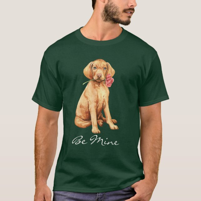 Camiseta Valentine Rosa Vizsla (Anverso)