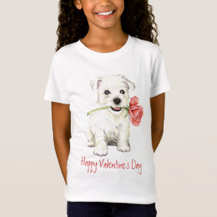 Camiseta Valentine Rosa Westie