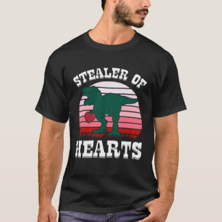 Camiseta Valentine s Day STEALER OF HEARTS  Rex Dinosaur Bo