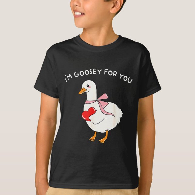 Camiseta Valentine Silly Goose I'm Goosey For You Duck Vale (Anverso)