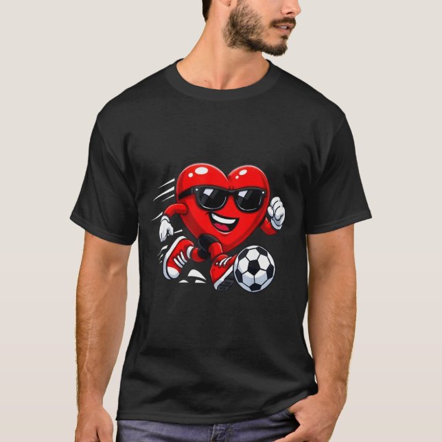 Camiseta Valentine Soccer Heart Drip Srt Love Valentines Da (Anverso)