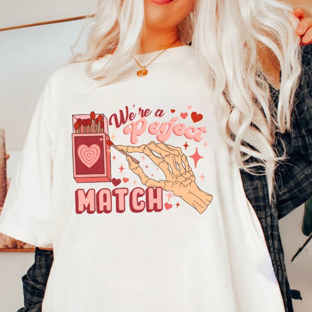 Camiseta Valentine Somos Un Corazón Perfecto De Partidos (Subido por el creador)